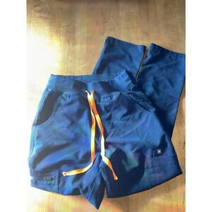 Figs Scrubs Straight Leg Size Xs Blue Green Pants